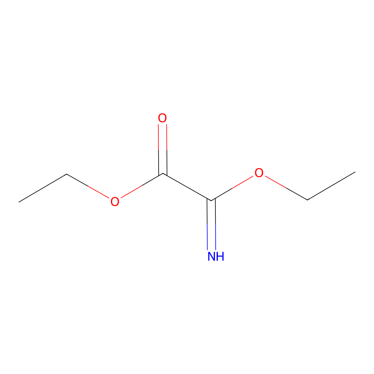 Ethyl 2-ethoxy-2-iminoacetate molecular structure, CAS 816-27-3