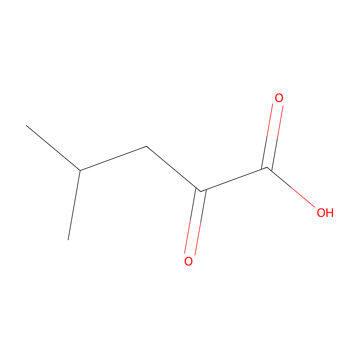 4-Methyl-2-oxovaleric acid molecular structure, CAS 816-66-0
