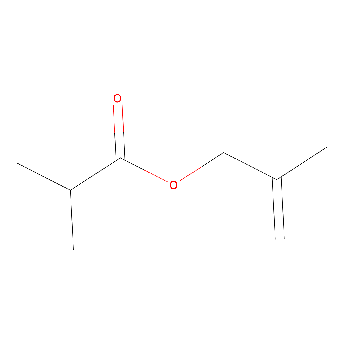 2-Methylallyl isobutyrate molecular structure, CAS 816-73-9