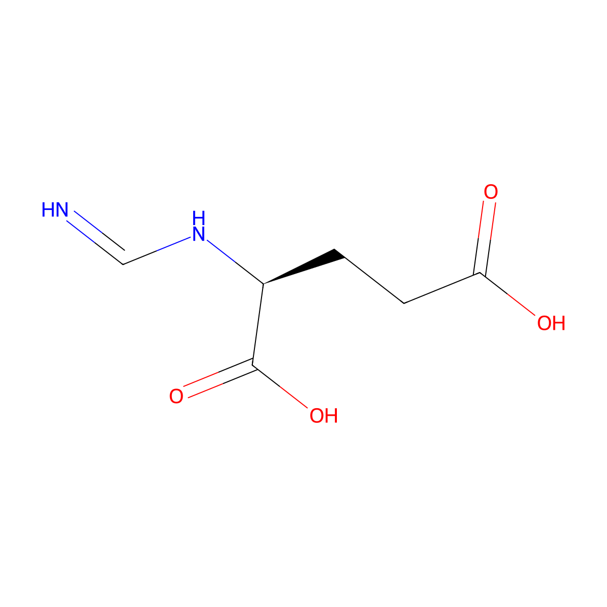 Formimino-L-glutamic acid molecular structure, CAS 816-90-0