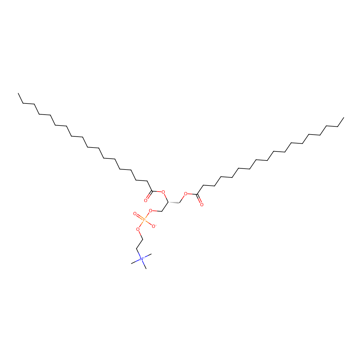 1,2-Distearoyl-sn-glycero-3-phosphocholine molecular structure, CAS 816-94-4