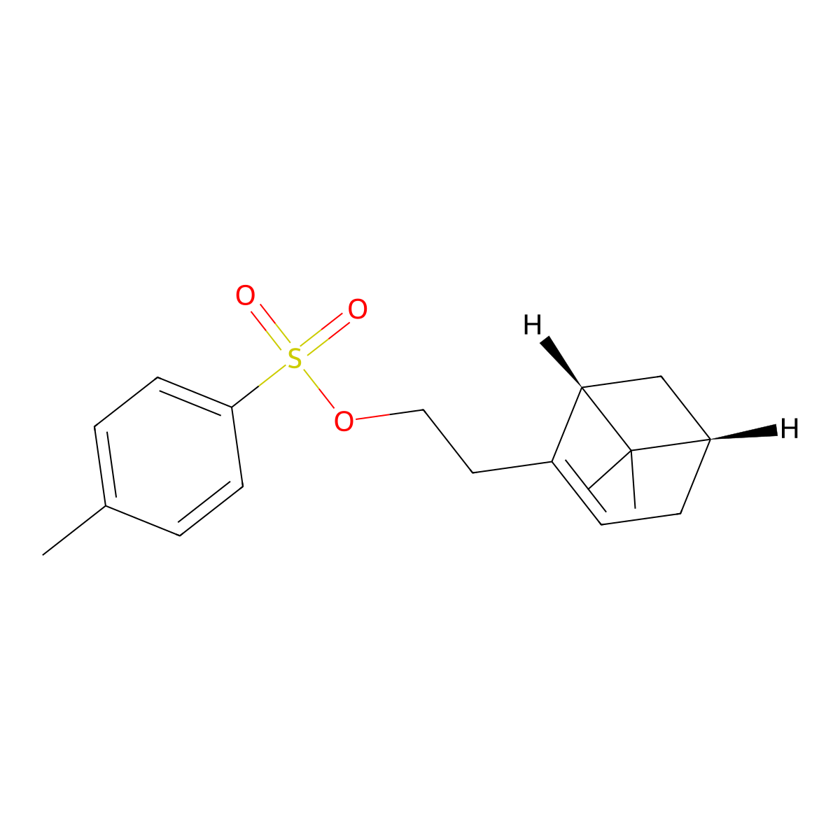 2-[(1R,5S)-6,6-dimethylbicyclo[3.1.1]hept-2-en-2-yl]ethyl 4-methylbenzene-1-sulfonate molecular structure, CAS 81600-63-7