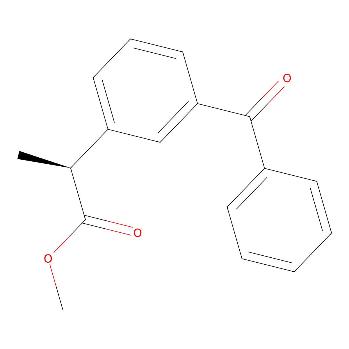 (S)-Methyl-2-(3-benzoylphenyl)propanoate molecular structure, CAS 81601-91-4