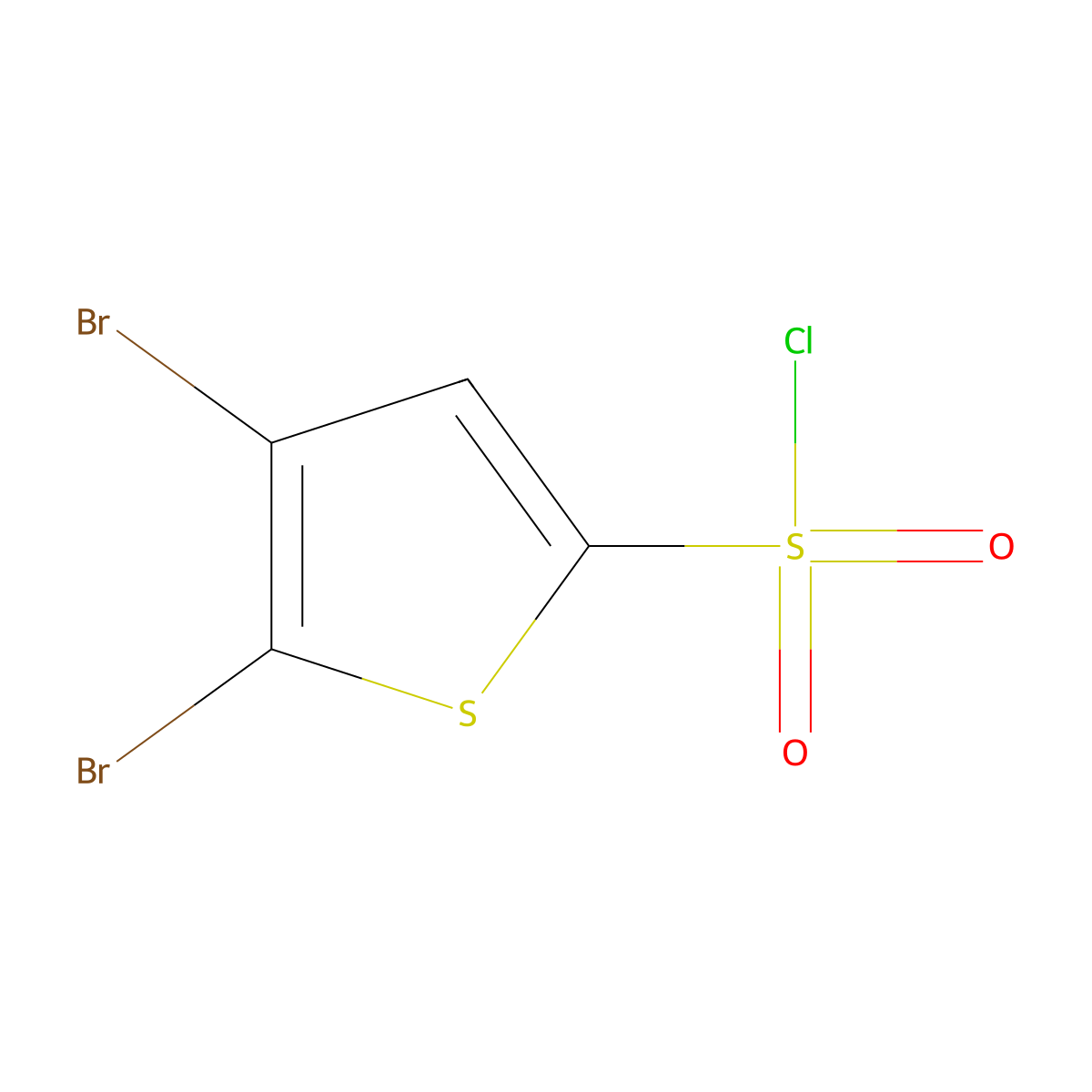 4,5-Dibromothiophene-2-sulfonyl chloride molecular structure, CAS 81606-31-7