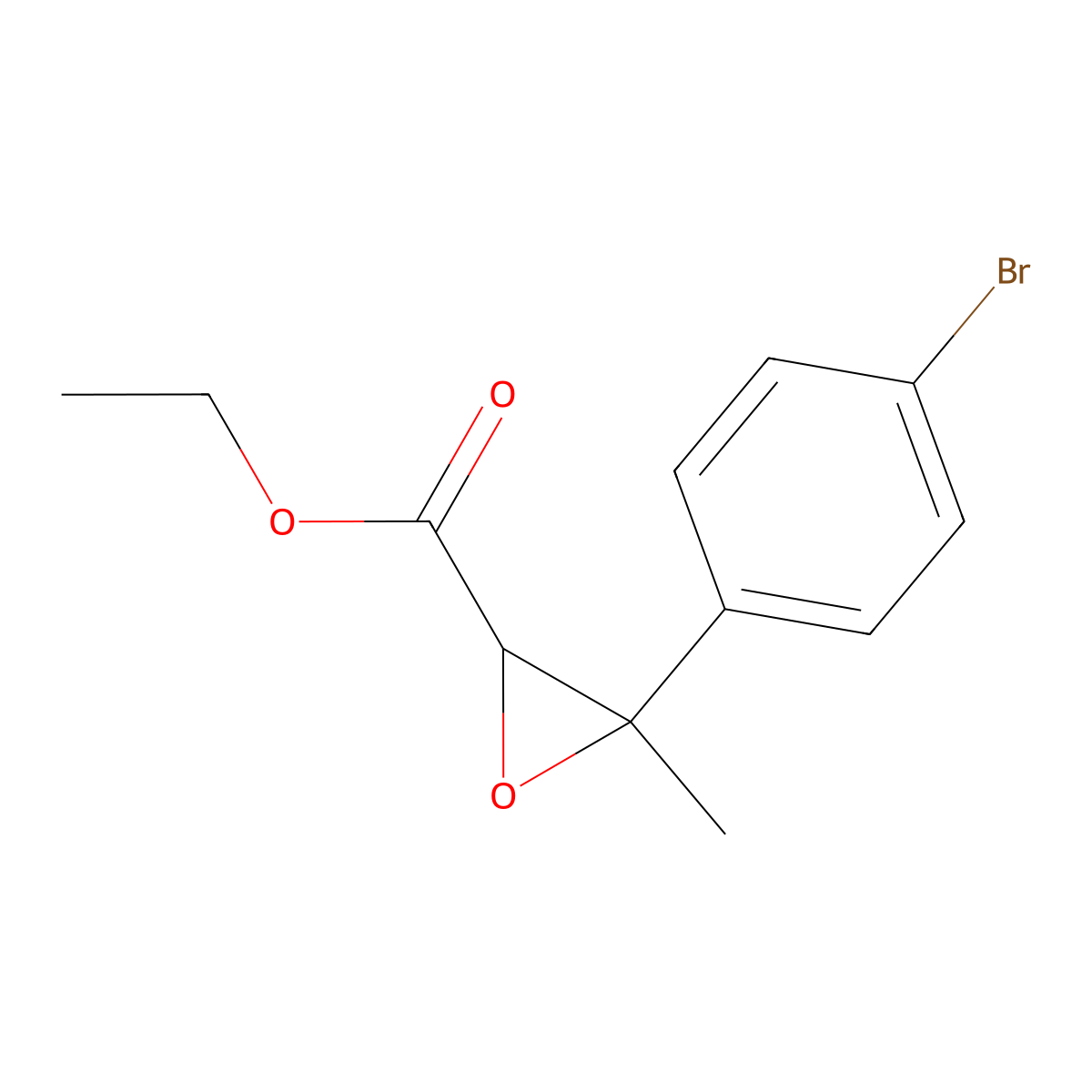 Ethyl 3-(4-bromophenyl)-3-methyloxirane-2-carboxylate molecular structure, CAS 81606-33-9