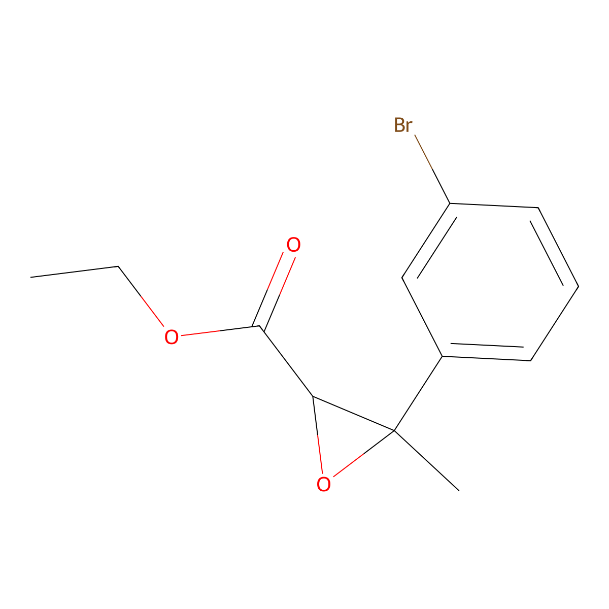 Ethyl 3-(3-bromophenyl)-3-methyloxirane-2-carboxylate molecular structure, CAS 81606-42-0