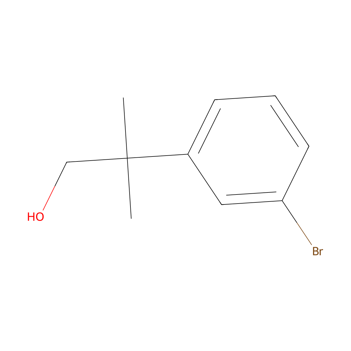 2-(3-Bromophenyl)-2-methylpropan-1-ol molecular structure, CAS 81606-48-6