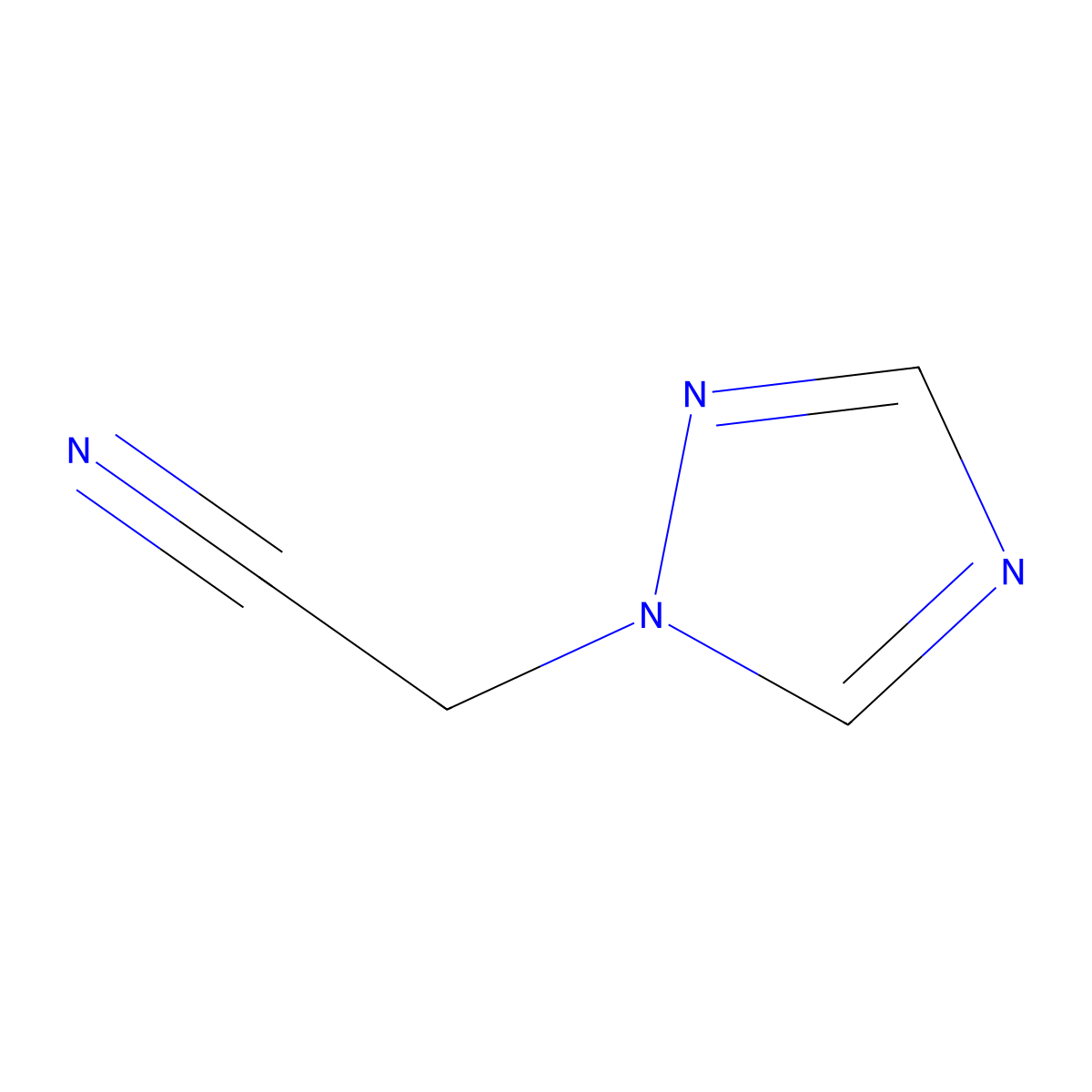 2-(1H-1,2,4-triazol-1-yl)acetonitrile molecular structure, CAS 81606-79-3