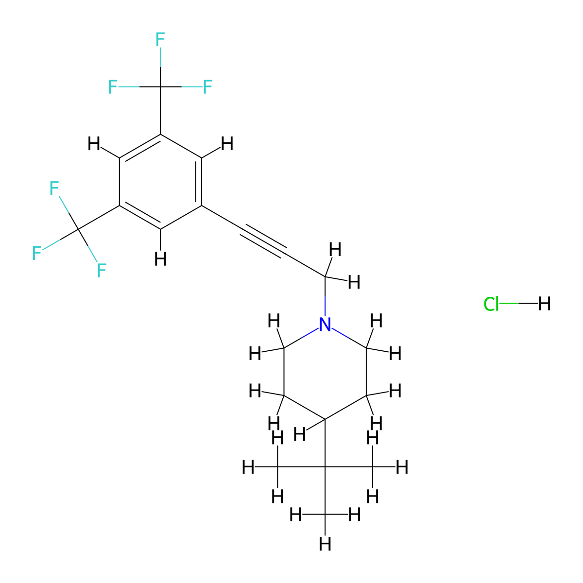 Flupropadine hydrochloride molecular structure, CAS 81613-60-7