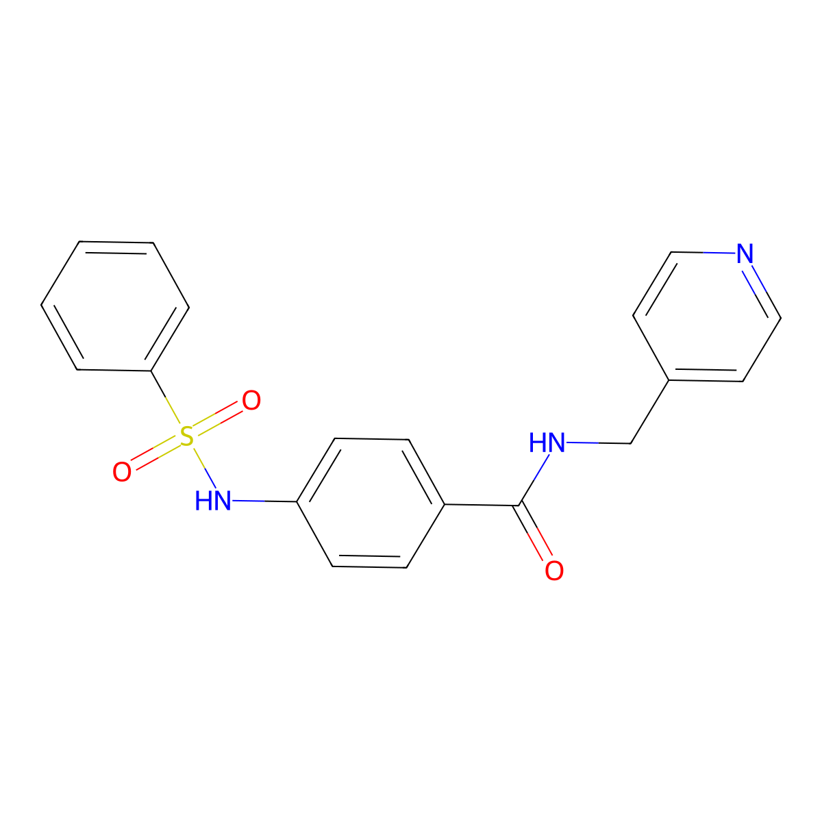 4-(benzenesulfonamido)-N-(pyridin-4-ylmethyl)benzamide molecular structure, CAS 81620-90-8