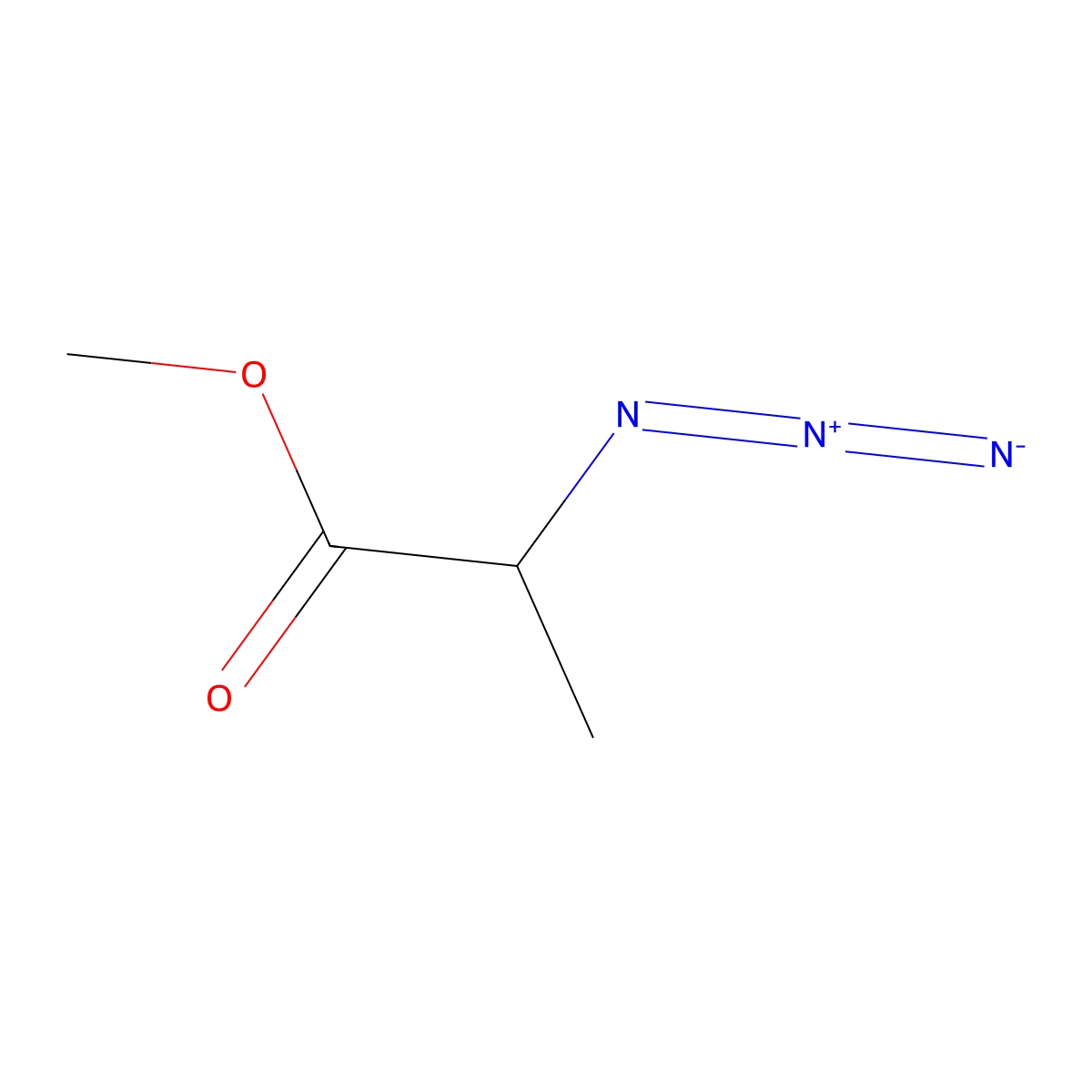 Methyl 2-azidopropanoate molecular structure, CAS 81629-61-0