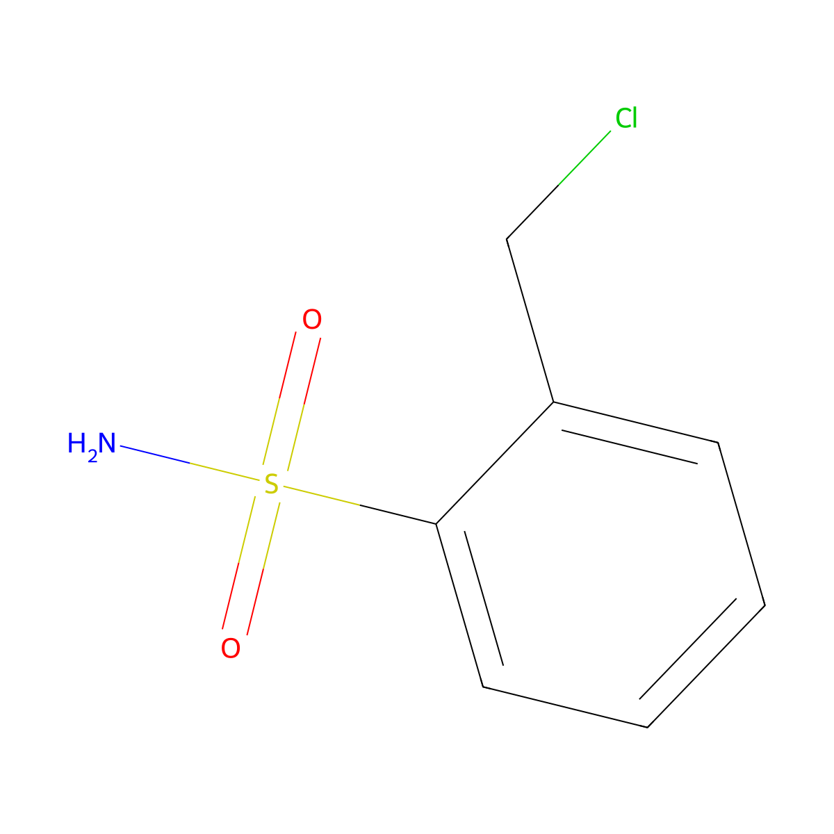 2-(Chloromethyl)benzenesulfonamide molecular structure, CAS 81629-77-8