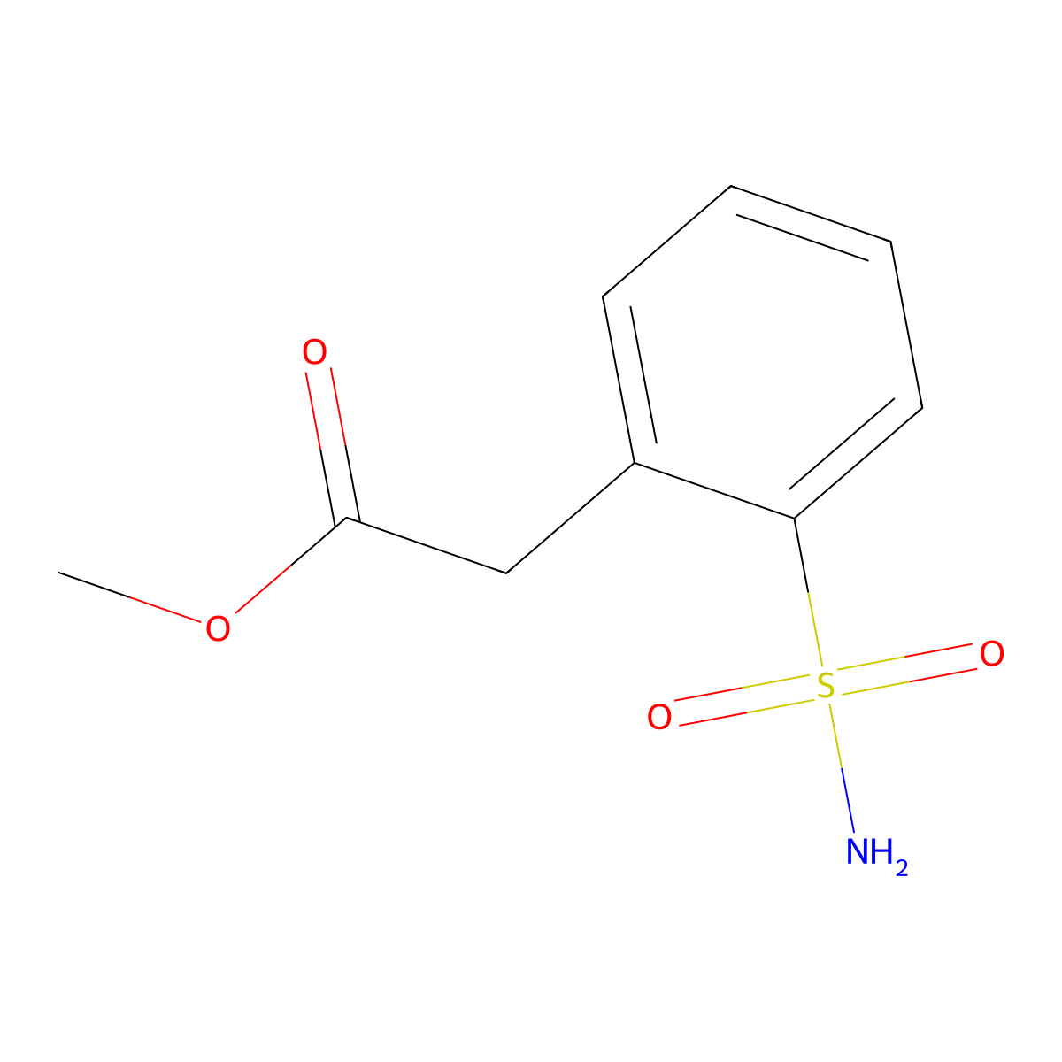 Methyl 2-(2-sulfamoylphenyl)acetate molecular structure, CAS 81629-89-2