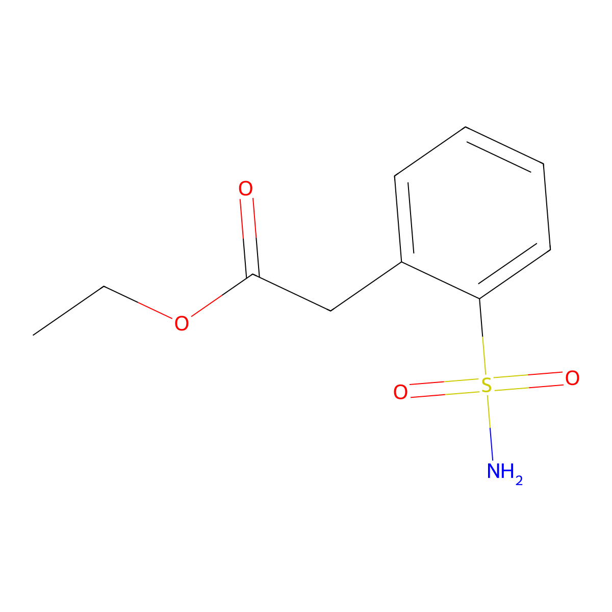 Ethyl 2-(2-sulfamoylphenyl)acetate molecular structure, CAS 81629-95-0