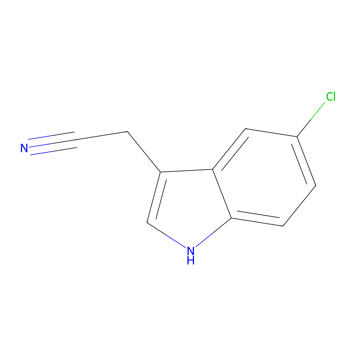 2-(5-chloro-1H-indol-3-yl)acetonitrile molecular structure, CAS 81630-83-3