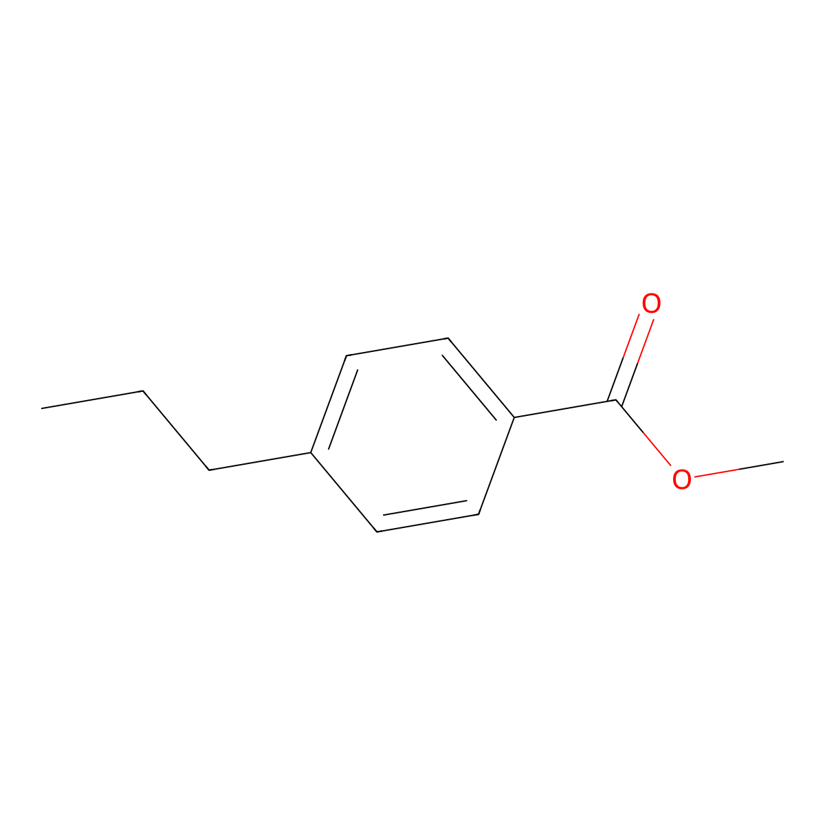 Methyl 4-propylbenzoate molecular structure, CAS 81631-63-2