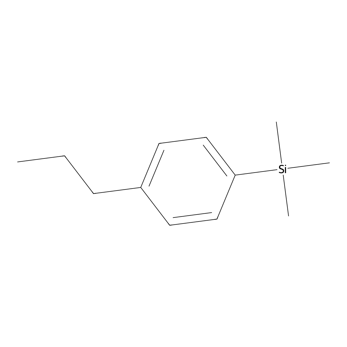 Silane, trimethyl(4-propylphenyl)- molecular structure, CAS 81631-65-4