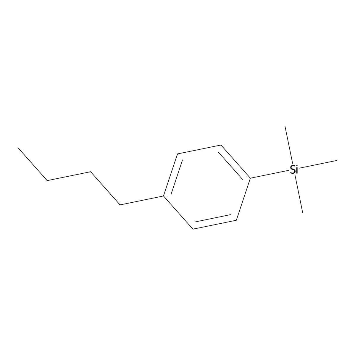 Silane, (4-butylphenyl)trimethyl- molecular structure, CAS 81631-74-5