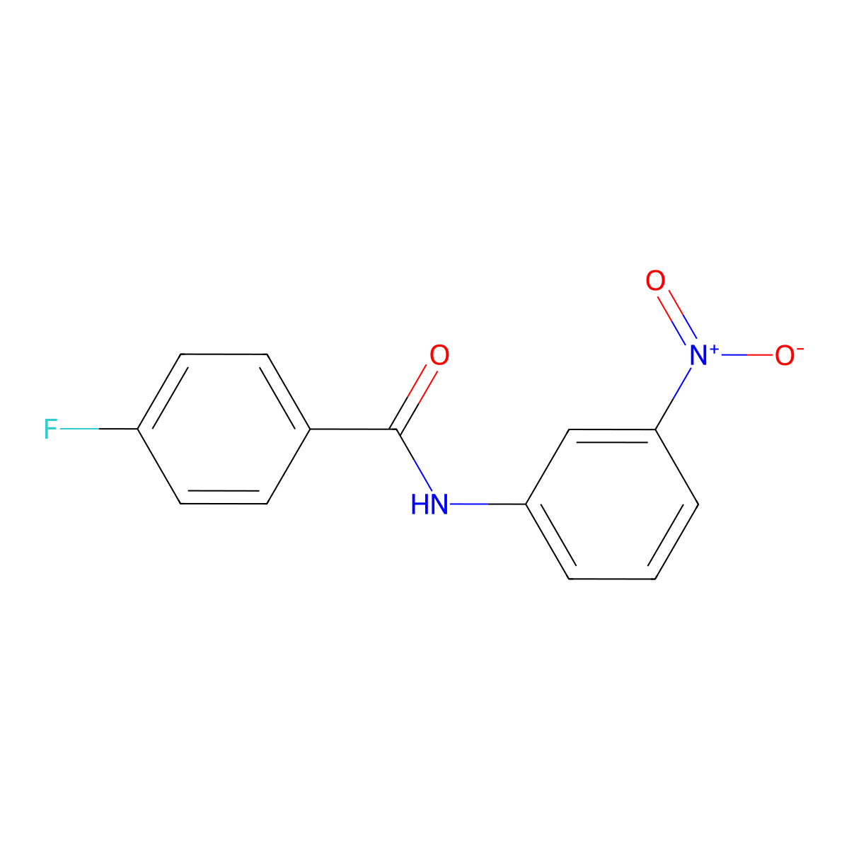4-fluoro-N-(3-nitrophenyl)benzamide molecular structure, CAS 81636-16-0