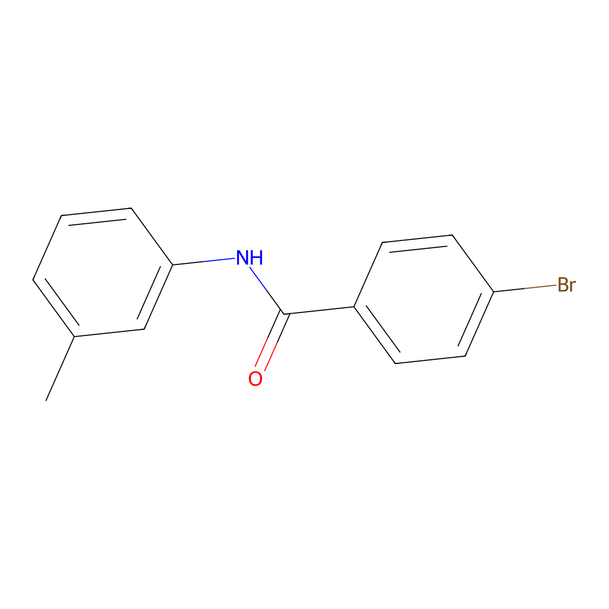4-bromo-N-(3-methylphenyl)benzamide molecular structure, CAS 81636-17-1