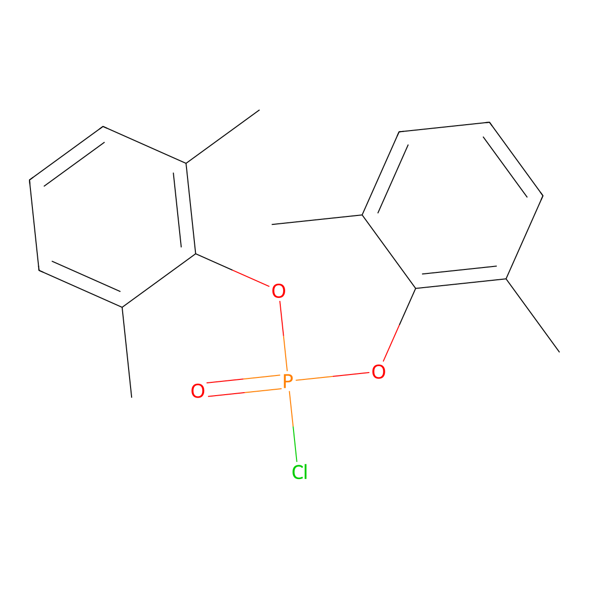 Bis(2,6-dimethylphenyl) Chlorophosphate molecular structure, CAS 81639-99-8