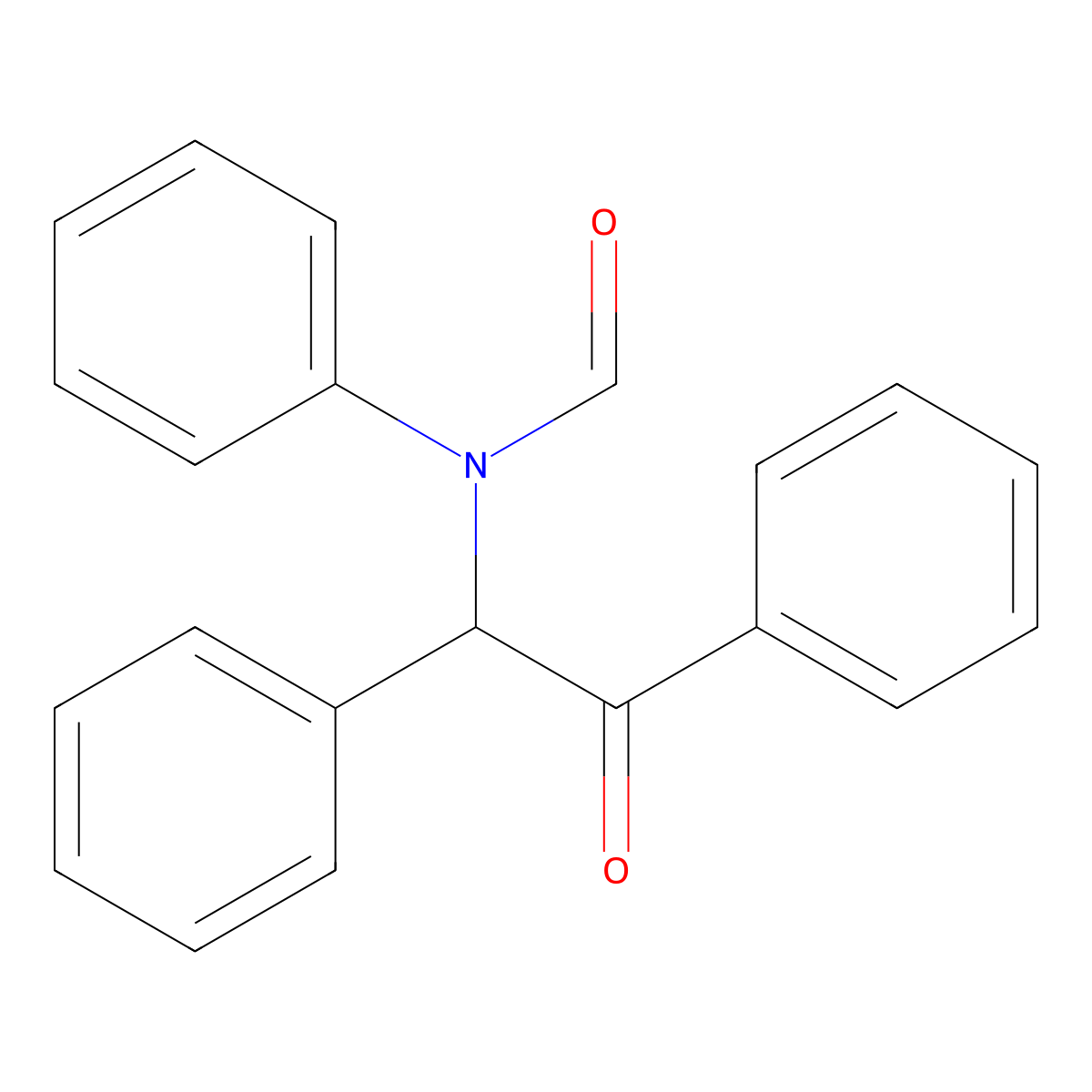 N-(2-oxo-1,2-diphenylethyl)-N-phenylformamide molecular structure, CAS 81640-86-0