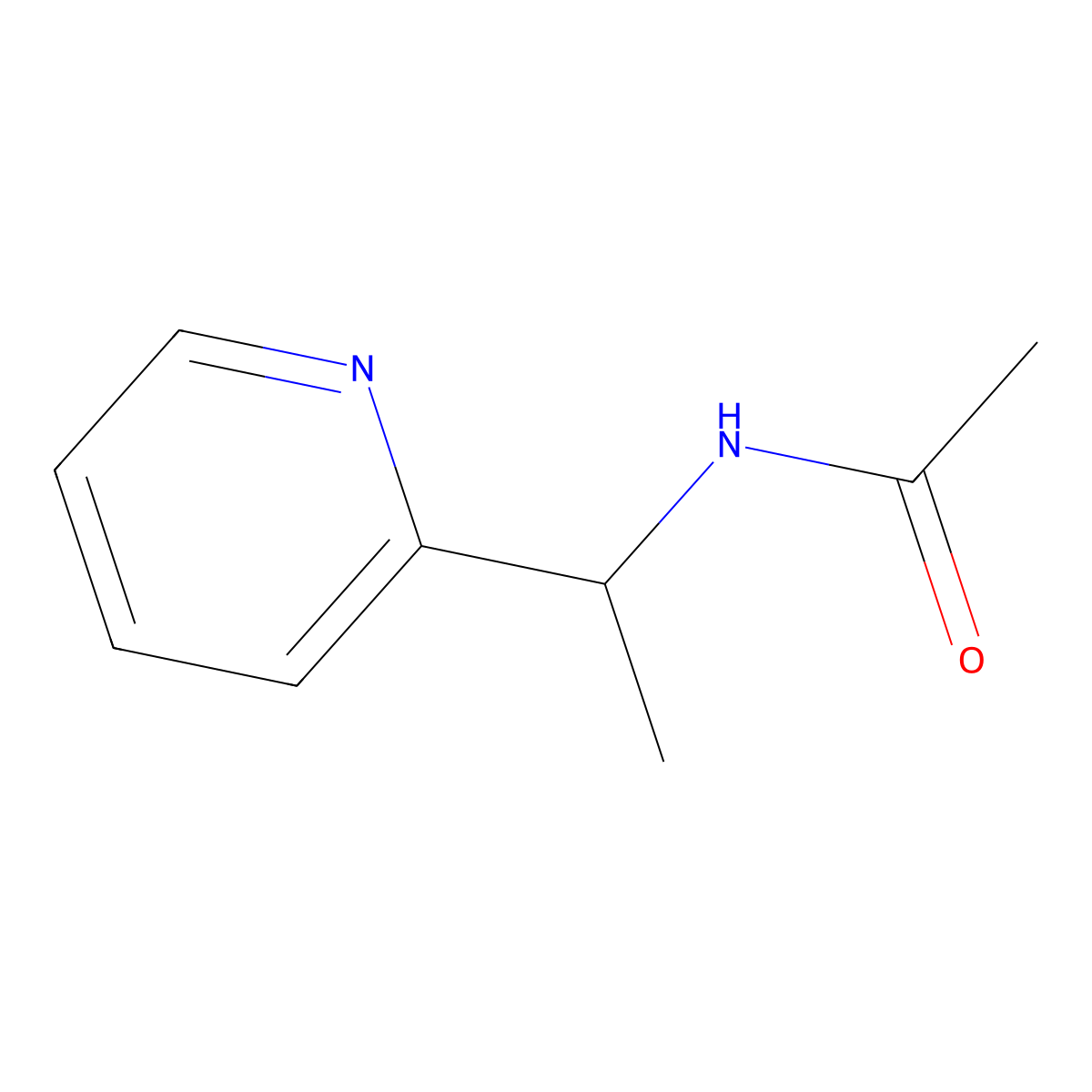 N-(1-(pyridin-2-yl)ethyl)acetamide molecular structure, CAS 816417-46-6