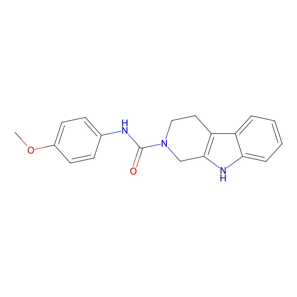 N-(4-methoxyphenyl)-1,3,4,9-tetrahydro-2H-beta-carboline-2-carboxamide molecular structure, CAS 816426-66-1