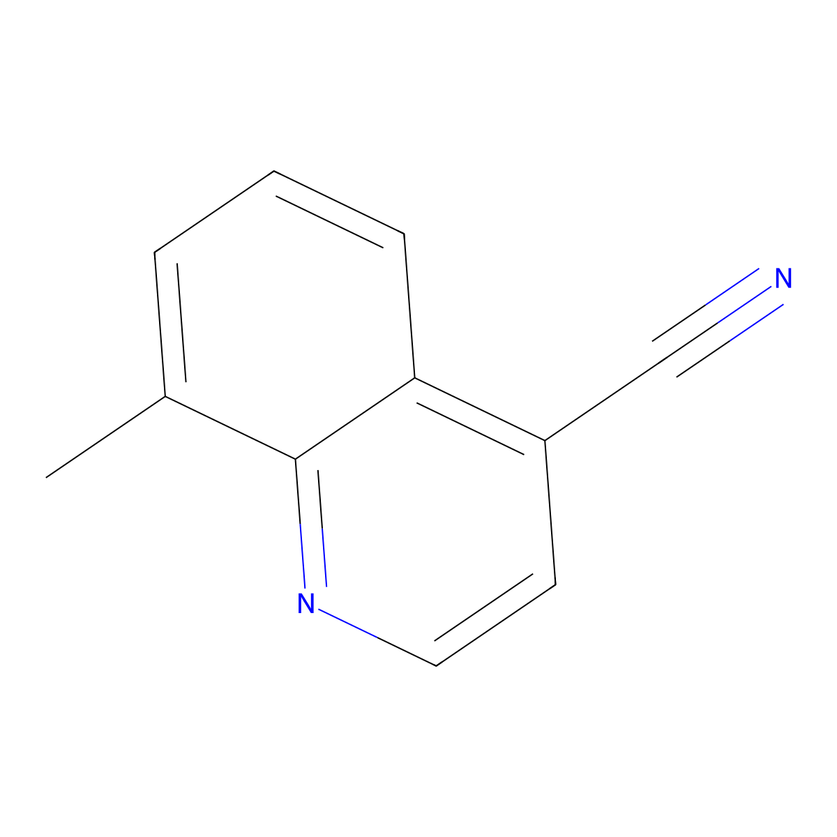 8-Methylquinoline-4-carbonitrile molecular structure, CAS 816448-91-6