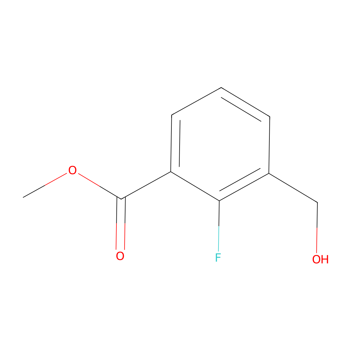 Methyl 2-fluoro-3-(hydroxymethyl)benzoate molecular structure, CAS 816449-66-8