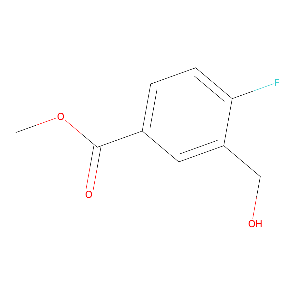 Methyl 4-fluoro-3-(hydroxymethyl)benzoate molecular structure, CAS 816449-69-1