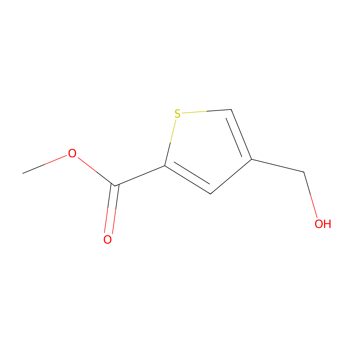 Methyl 4-(hydroxymethyl)thiophene-2-carboxylate molecular structure, CAS 816449-72-6