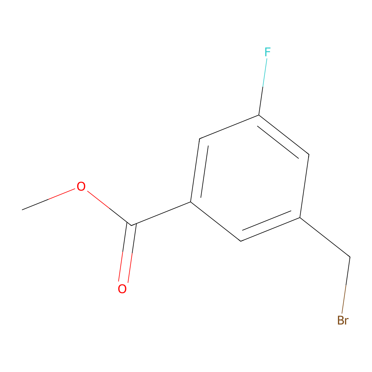 Methyl 3-(bromomethyl)-5-fluorobenzoate molecular structure, CAS 816449-87-3