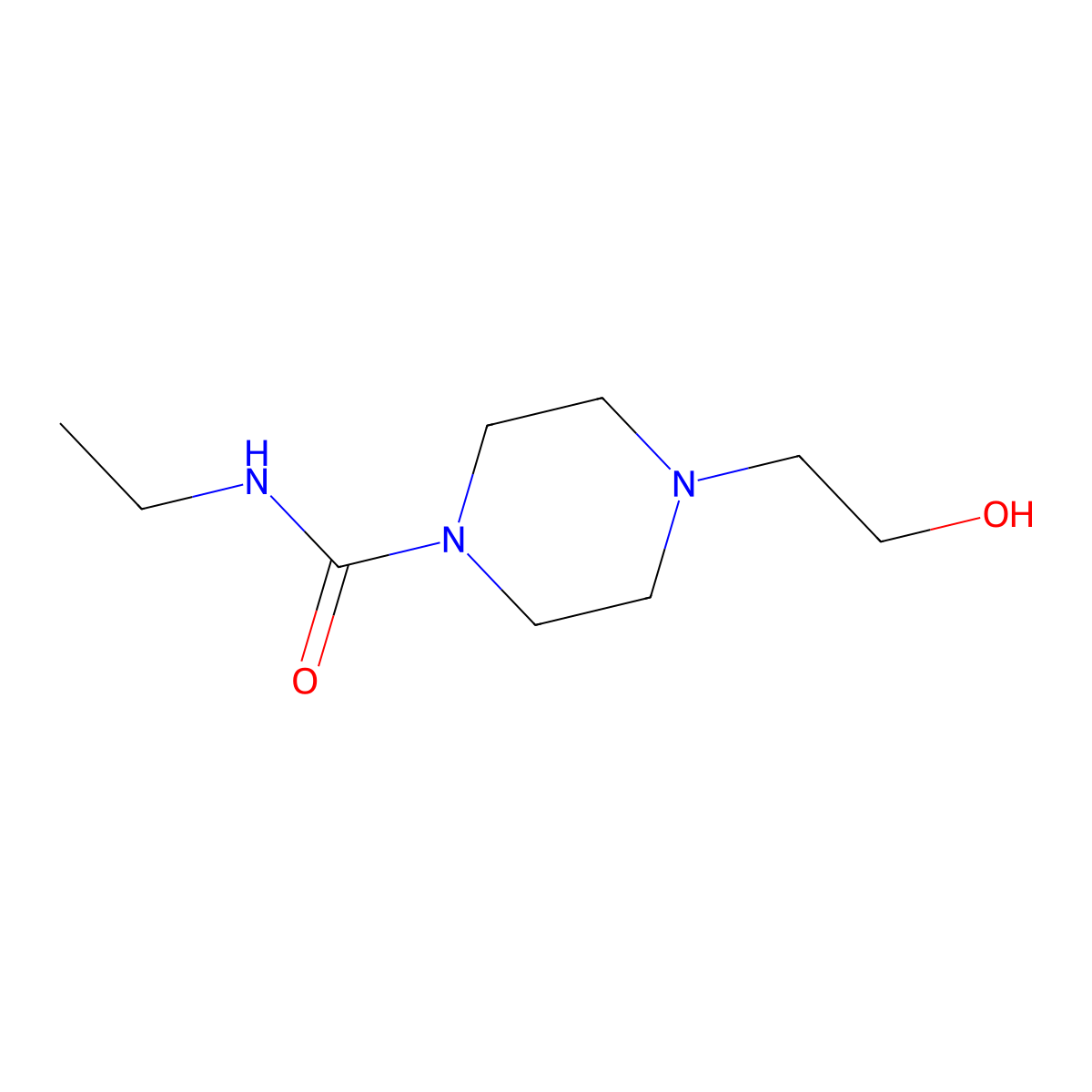 N-ethyl-4-(2-hydroxyethyl)piperazine-1-carboxamide molecular structure, CAS 816456-44-7