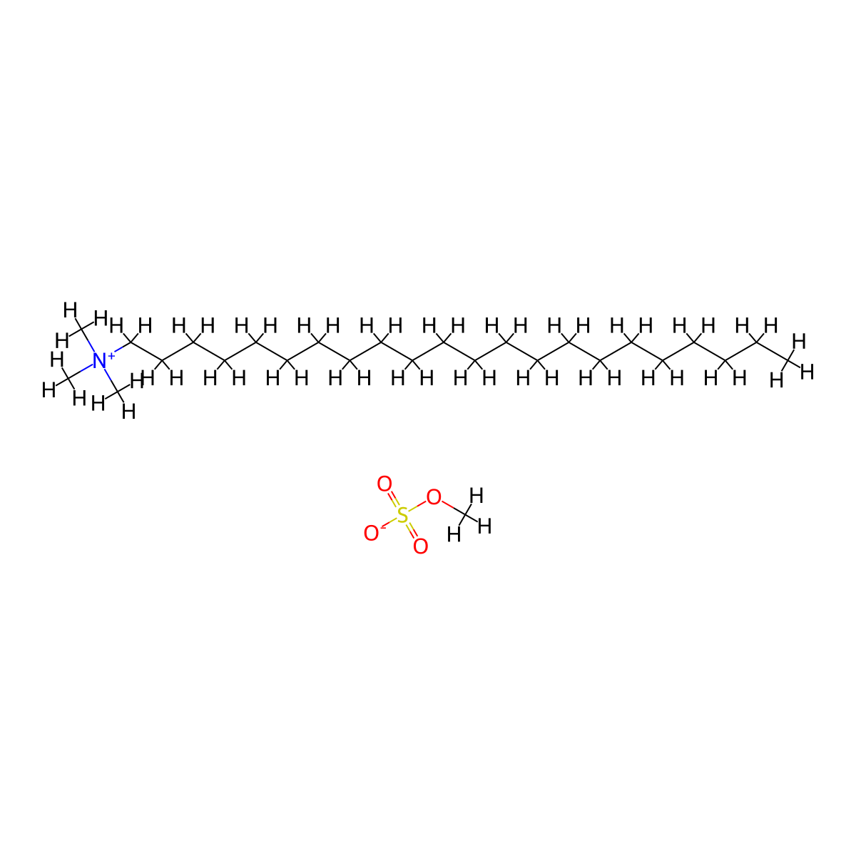 Behentrimonium Methosulfate molecular structure, CAS 81646-13-1