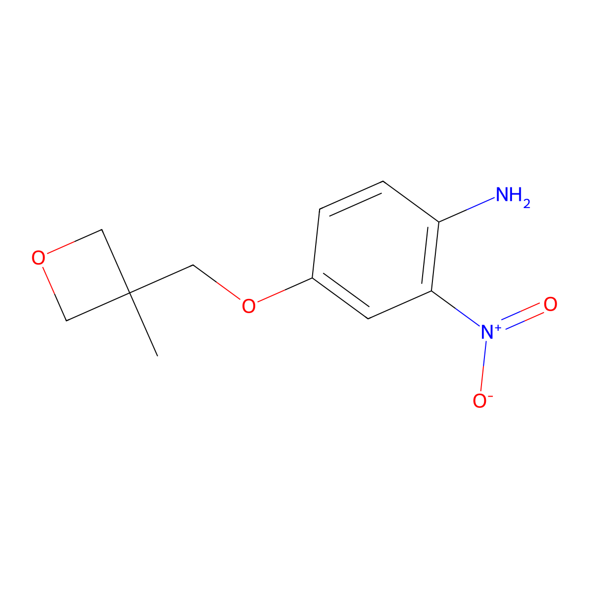 4-((3-Methyloxetan-3-yl)methoxy)-2-nitroaniline molecular structure, CAS 816463-36-2