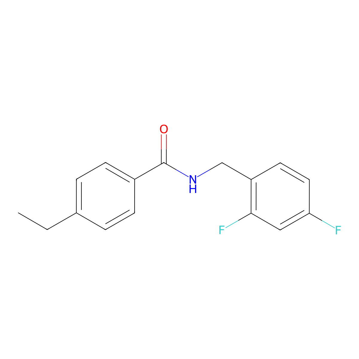 N-(2,4-Difluorobenzyl)-4-ethylbenzamide molecular structure, CAS 816465-12-0
