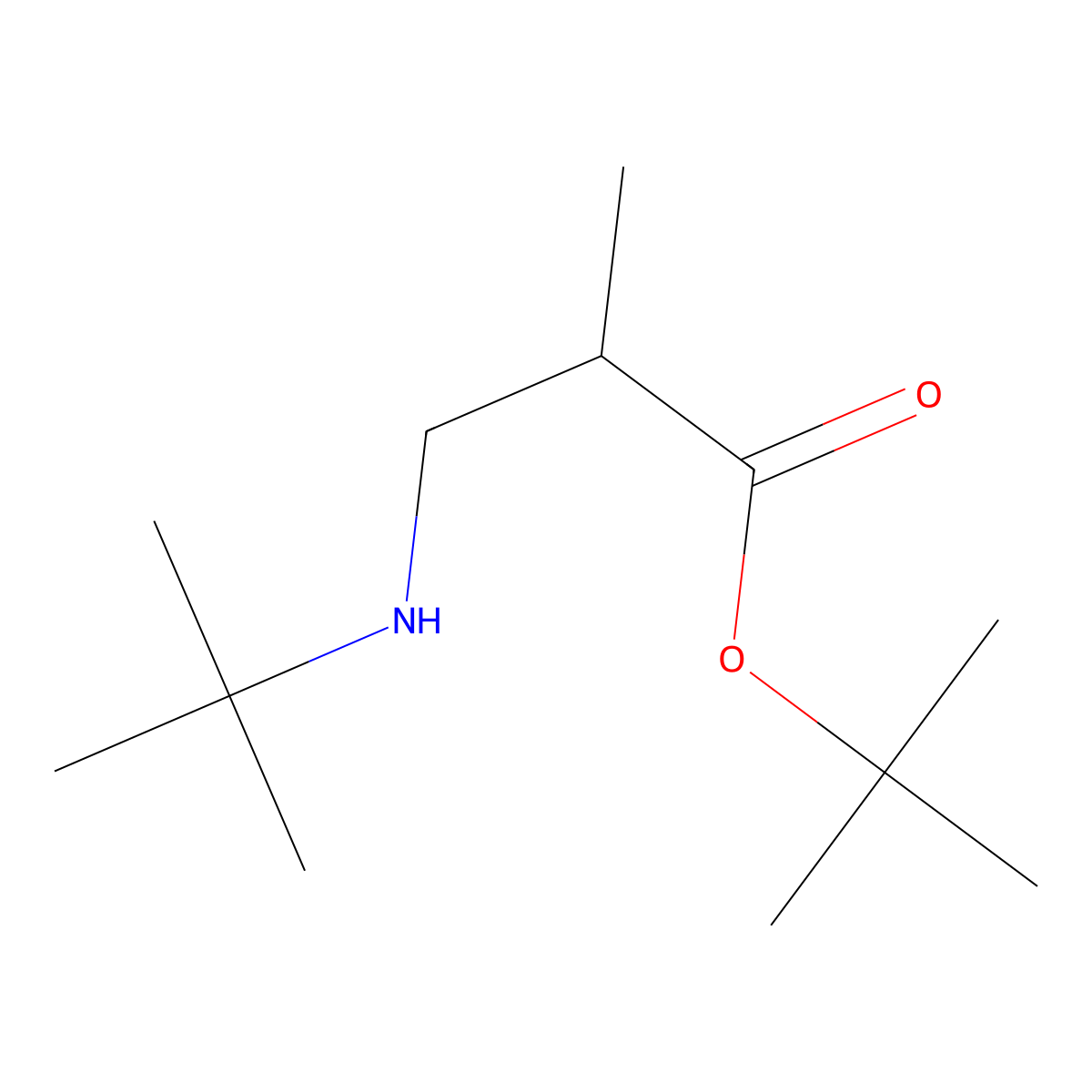 Tert-butyl 3-(tert-butylamino)-2-methylpropanoate molecular structure, CAS 816466-55-4