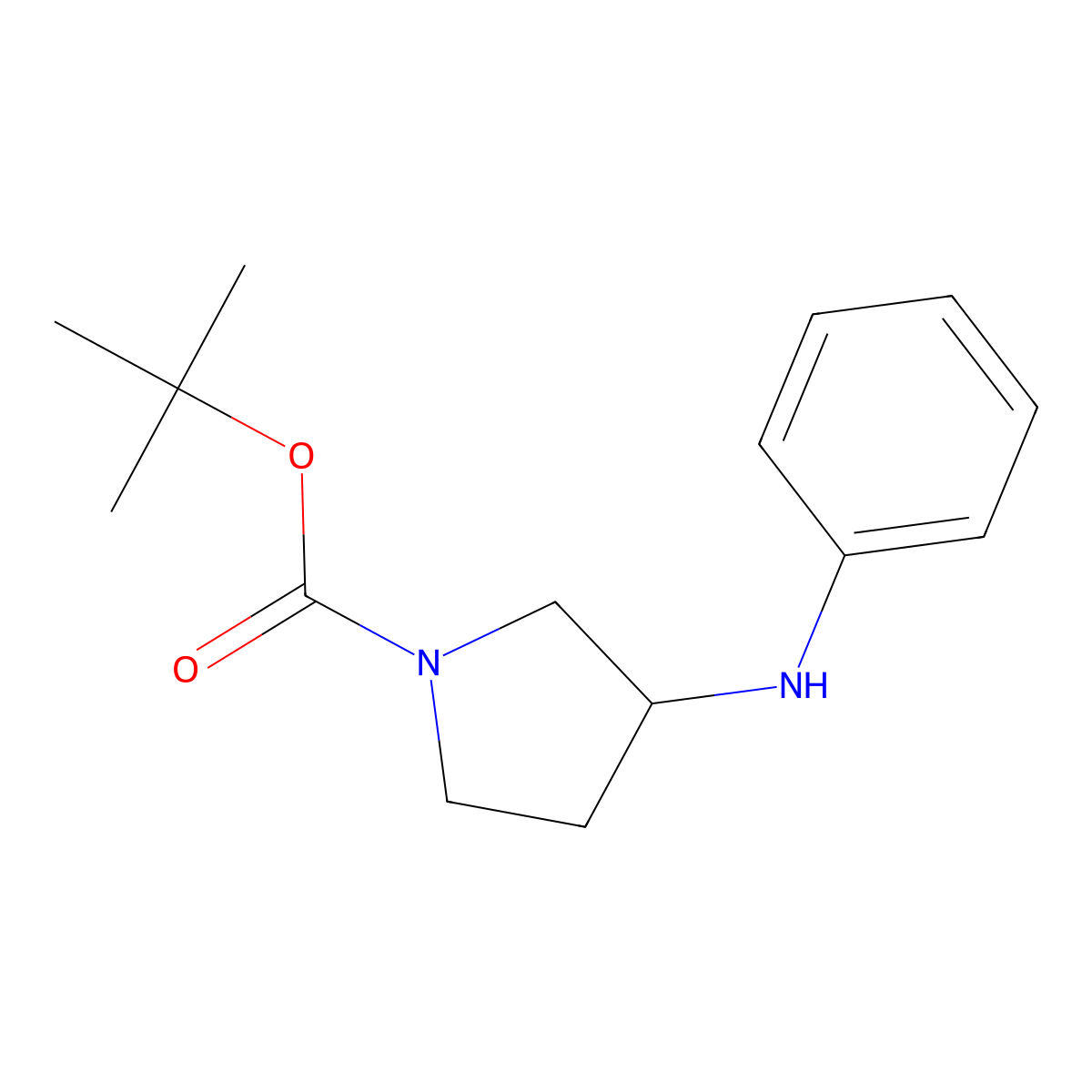 tert-Butyl 3-(phenylamino)pyrrolidine-1-carboxylate molecular structure, CAS 816468-24-3