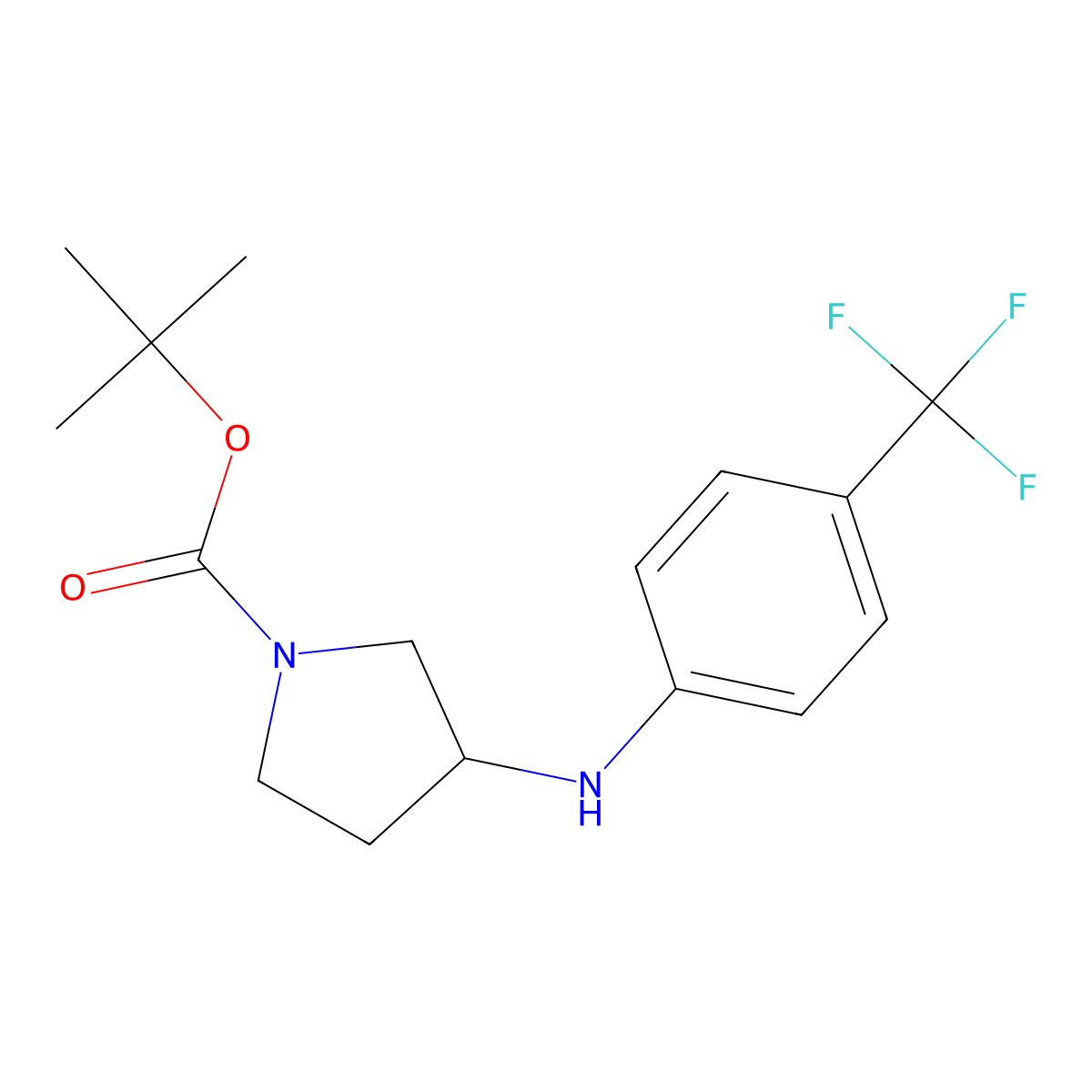 1-Boc-3-(4-trifluoromethyl-phenylamino)-pyrrolidine molecular structure, CAS 816468-48-1