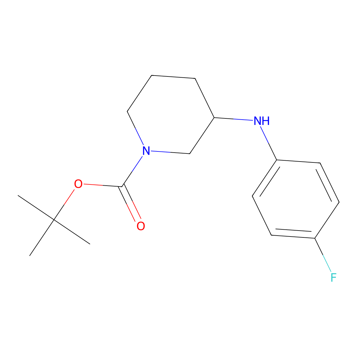 Tert-butyl 3-[(4-fluorophenyl)amino]piperidine-1-carboxylate molecular structure, CAS 816468-54-9