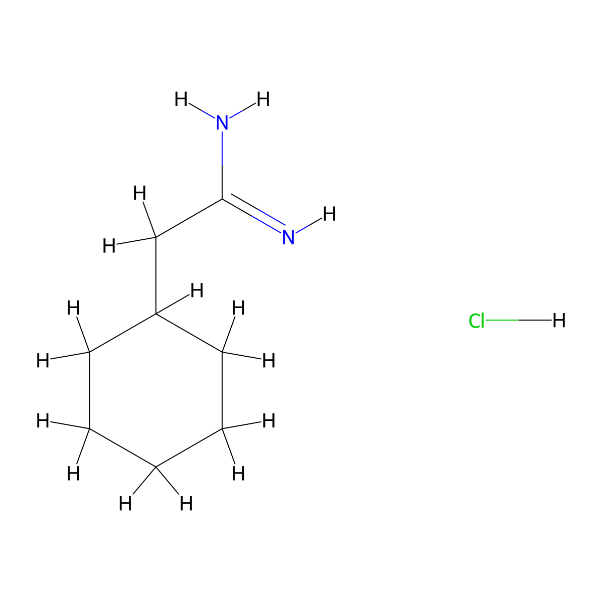 2-Cyclohexylethanimidamide hydrochloride molecular structure, CAS 816469-55-3