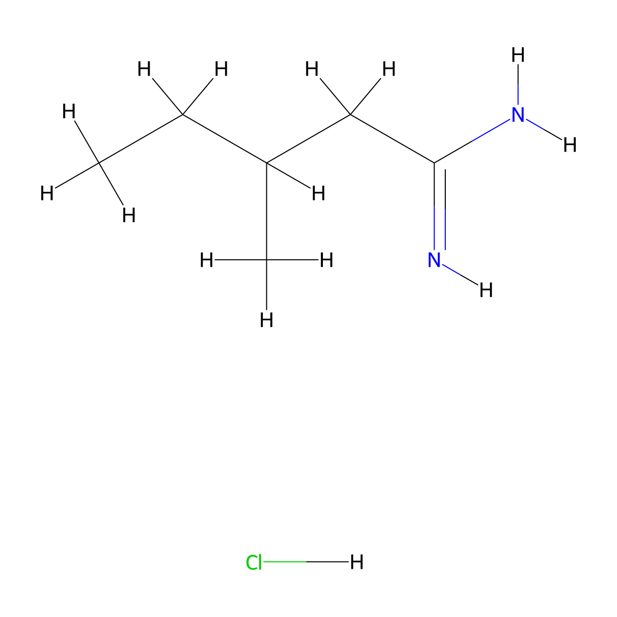 3-Methylpentanimidamide hydrochloride molecular structure, CAS 816469-56-4