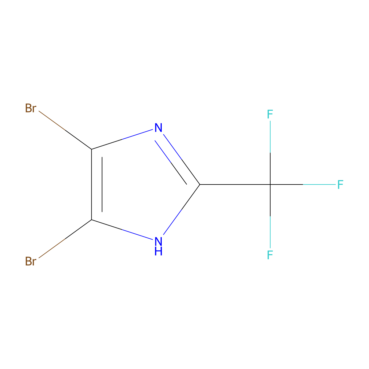 4,5-Dibromo-2-(trifluoromethyl)-1H-imidazole molecular structure, CAS 81654-03-7