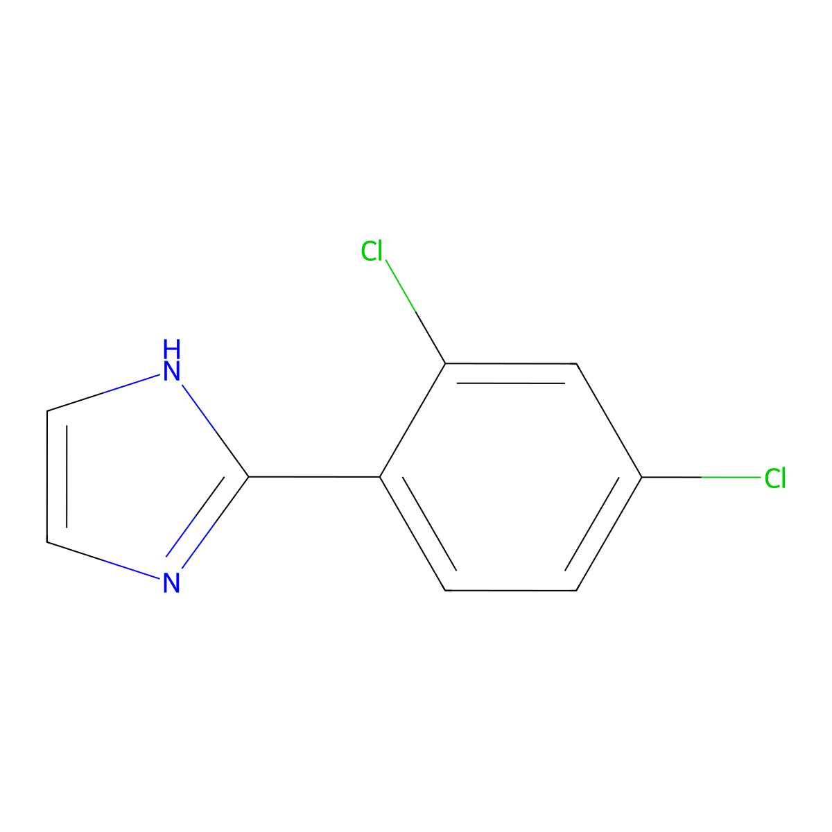 2-(2,4-Dichlorophenyl)-1h-imidazole molecular structure, CAS 81654-43-5