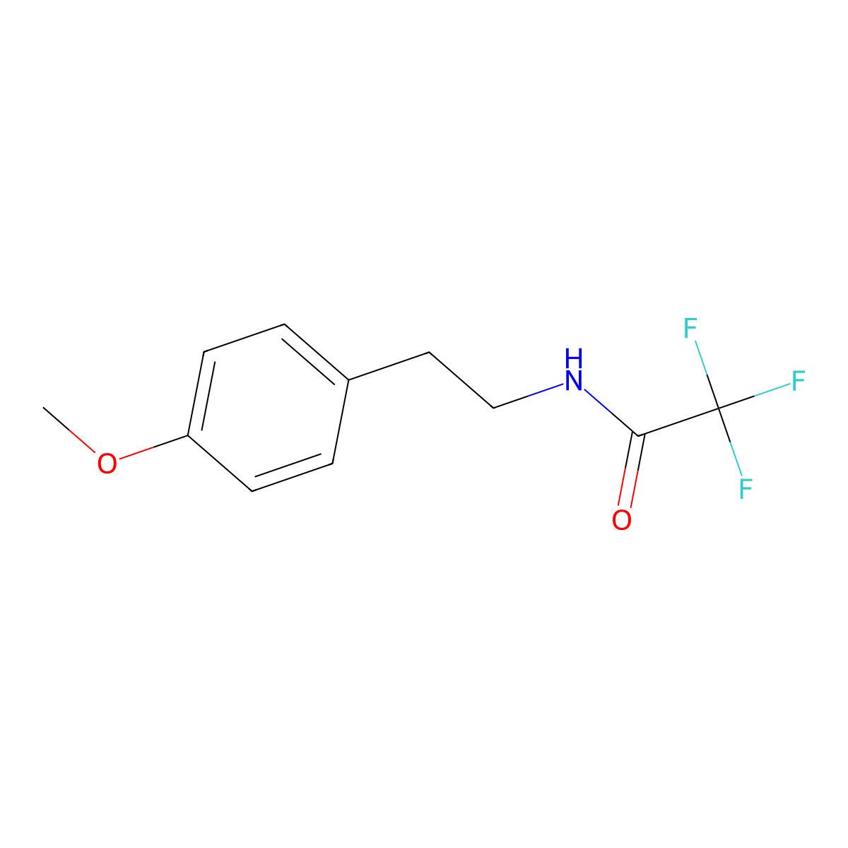 2,2,2-trifluoro-N-(2-(4-methoxyphenyl)ethyl)acetamide molecular structure, CAS 81654-47-9