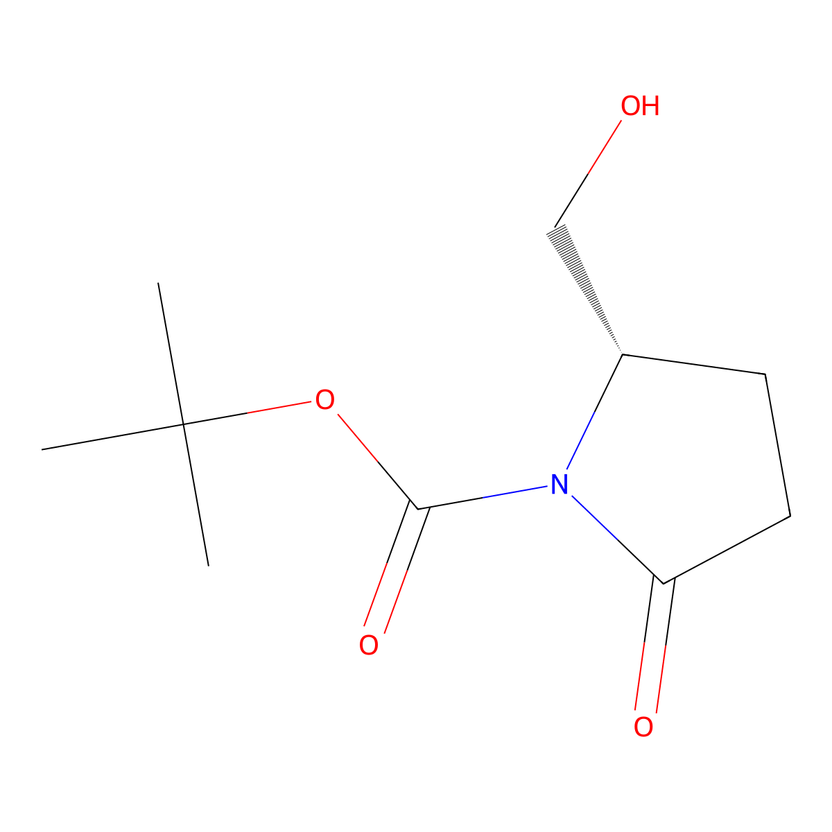 Boc-L-Pyroglutaminol molecular structure, CAS 81658-25-5