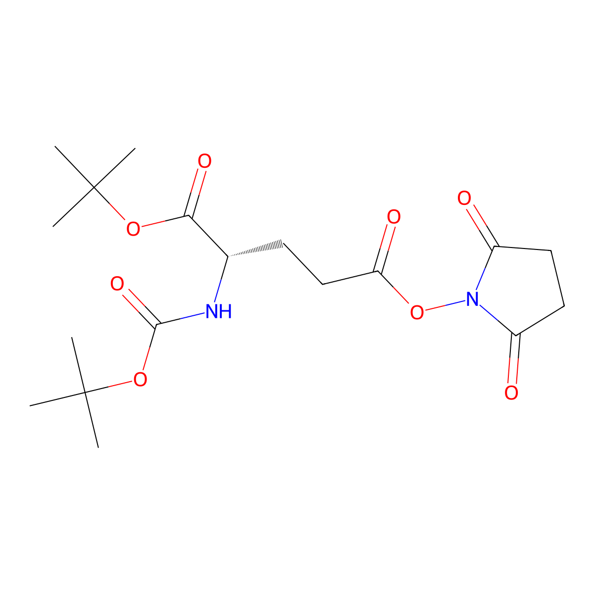 Boc-Glu(Osu)-Otbu molecular structure, CAS 81659-82-7