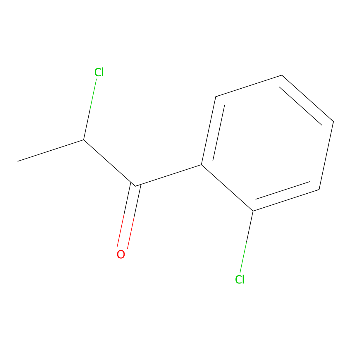 2-Chloro-1-(2-chlorophenyl)propan-1-one molecular structure, CAS 81671-55-8