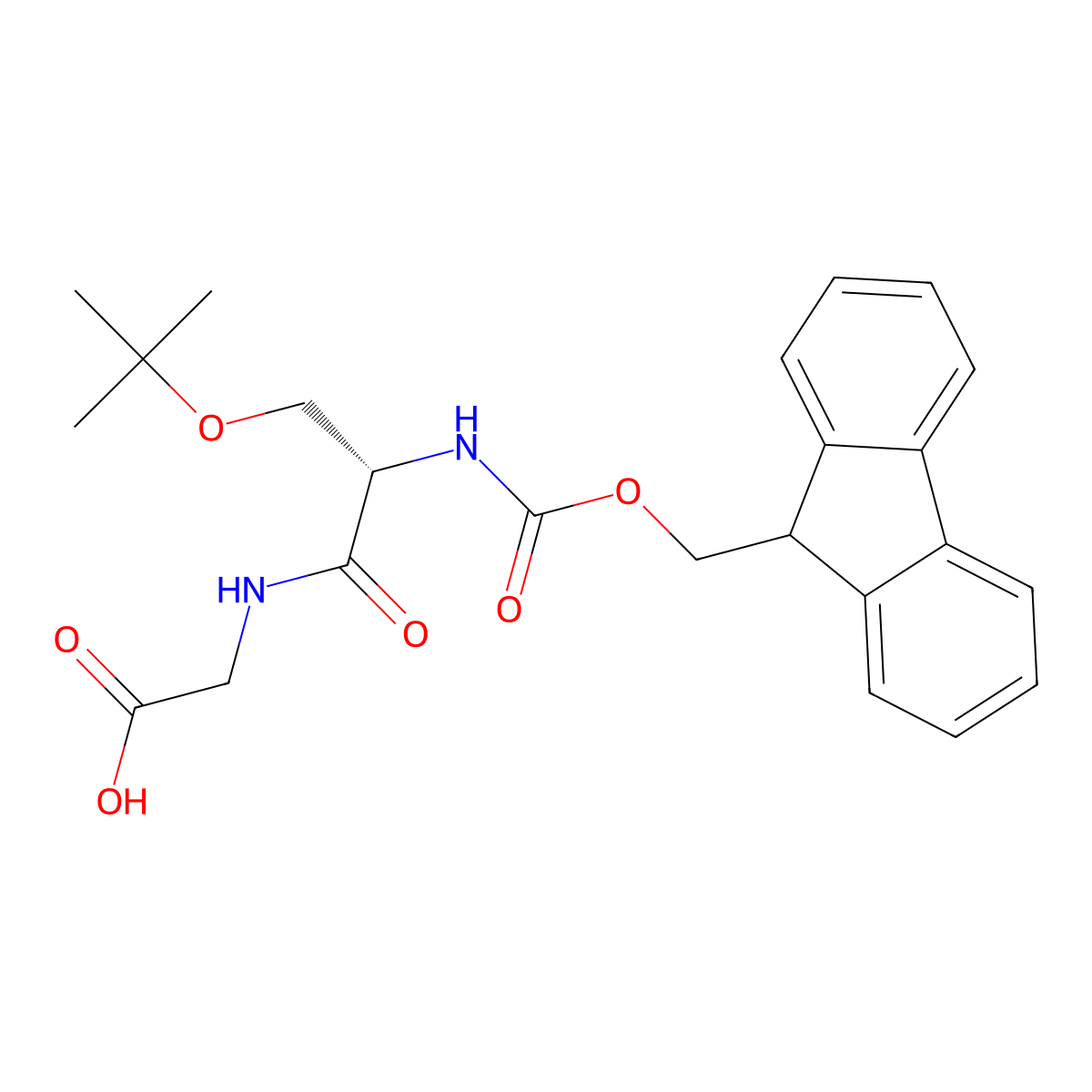 Fmoc-Ser(tBu)-Gly-OH molecular structure, CAS 81672-17-5